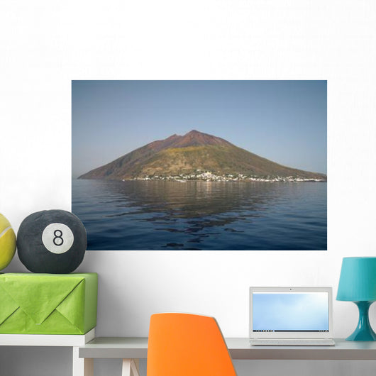 Stromboli Volcano Aeolian Islands Wall Decal Design 2