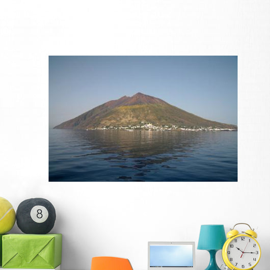 Stromboli Volcano Aeolian Islands Wall Decal Design 2