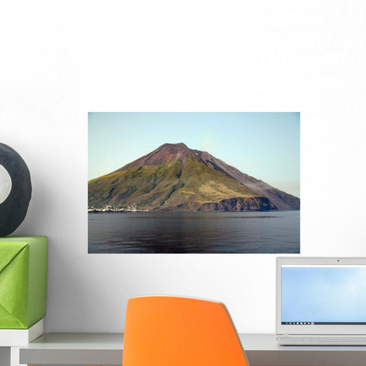 Stromboli Volcano Aeolian Islands Wall Decal Design 1