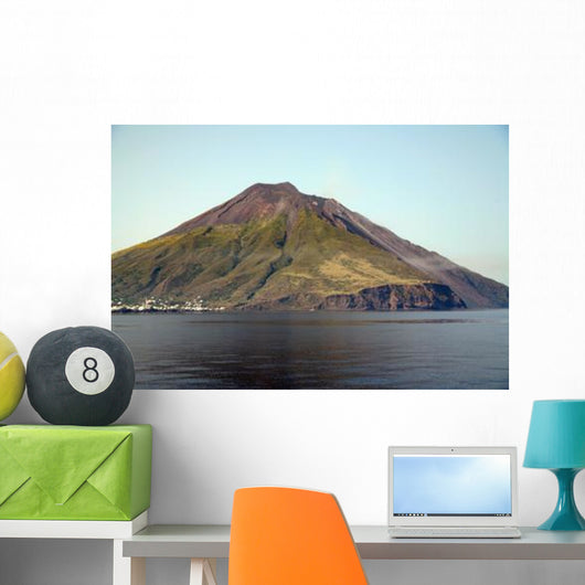 Stromboli Volcano Aeolian Islands Wall Decal Design 1