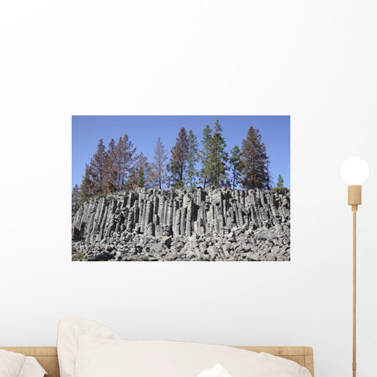 Basalt Columns Formed Cooling Wall Decal Design 1