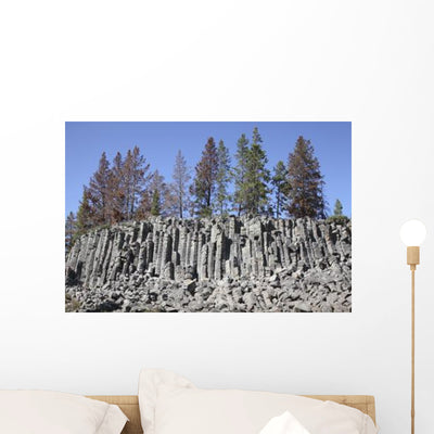 Basalt Columns Formed Cooling Wall Decal Design 1 shown on a wall