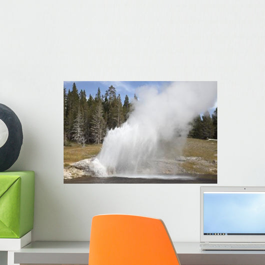 Riverside Geyser Erupting Upper Wall Decal Design 2