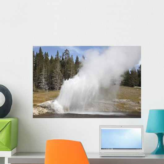 Riverside Geyser Erupting Upper Wall Decal Design 2