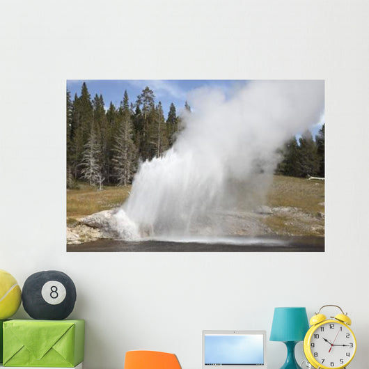 Riverside Geyser Erupting Upper Wall Decal Design 2