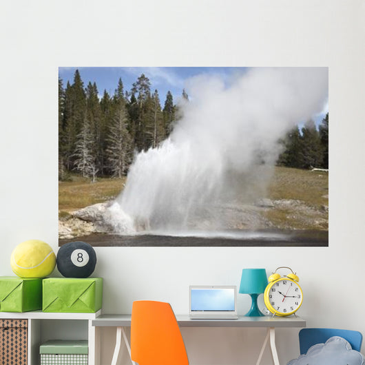 Riverside Geyser Erupting Upper Wall Decal Design 2