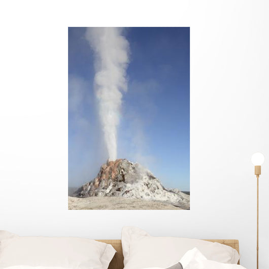 White Dome Geyser Erupting Wall Decal Design 2