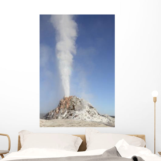 White Dome Geyser Erupting Wall Decal Design 2