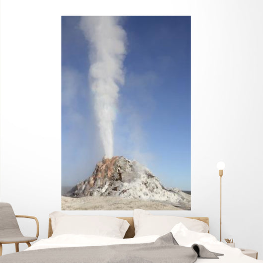 White Dome Geyser Erupting Wall Decal Design 2