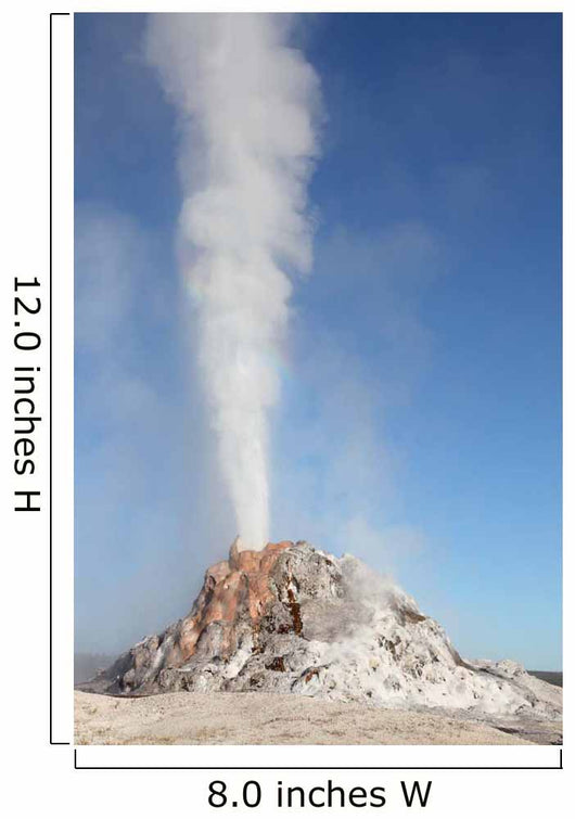 White Dome Geyser Erupting Wall Decal Design 2
