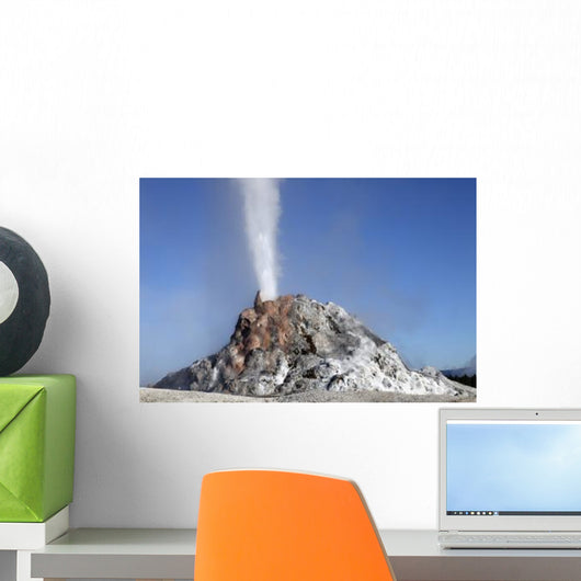 White Dome Geyser Erupting Wall Decal Design 1