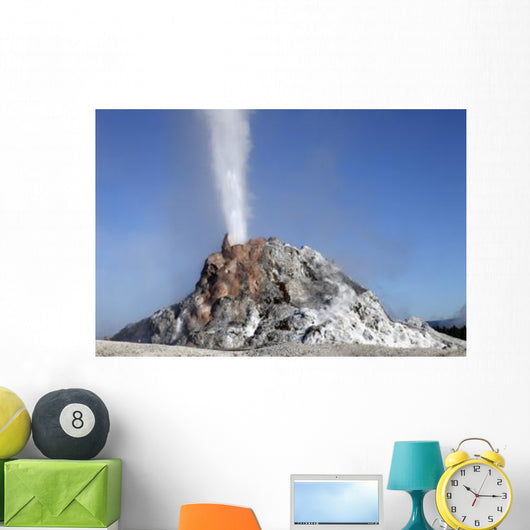White Dome Geyser Erupting Wall Decal Design 1