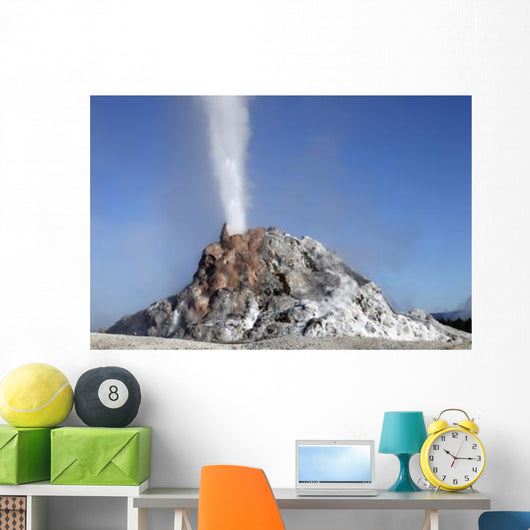 White Dome Geyser Erupting Wall Decal Design 1