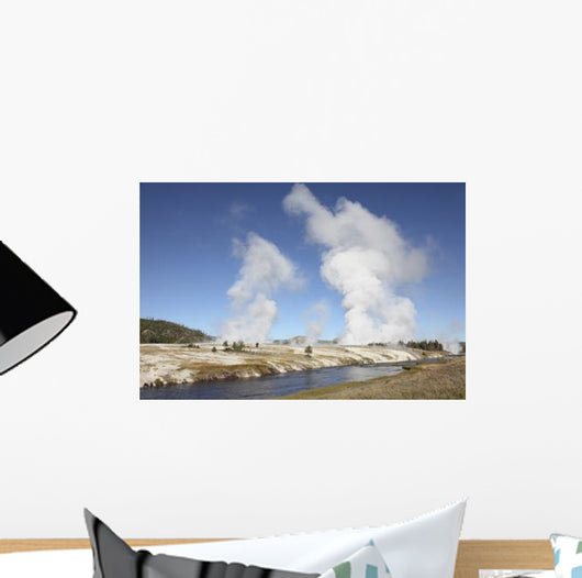 Steam Rising over Midway Wall Decal