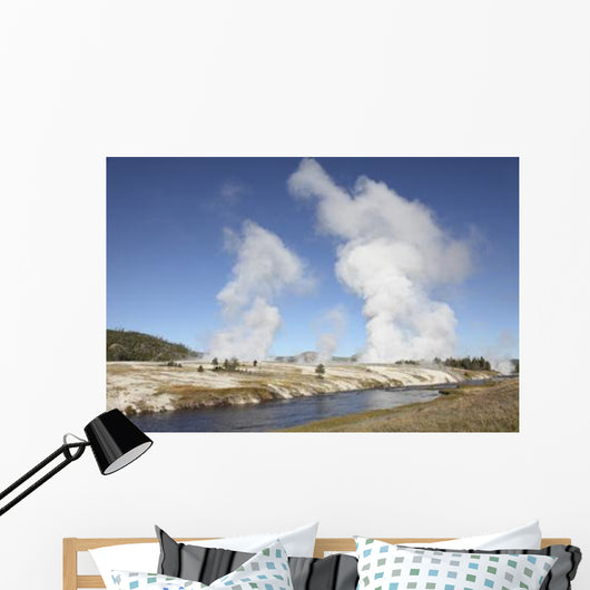 Steam Rising over Midway Wall Decal