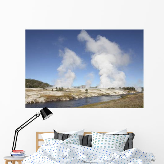 Steam Rising over Midway Wall Decal