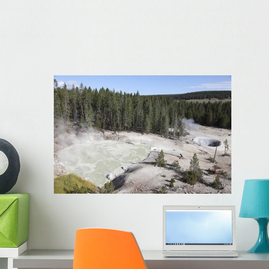 Sulphur Cauldron Hot Spring Wall Decal