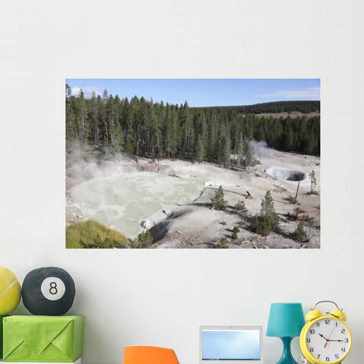 Sulphur Cauldron Hot Spring Wall Decal
