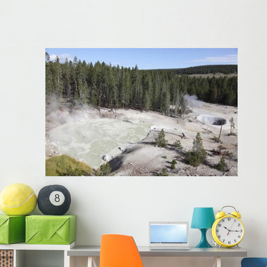 Sulphur Cauldron Hot Spring Wall Decal