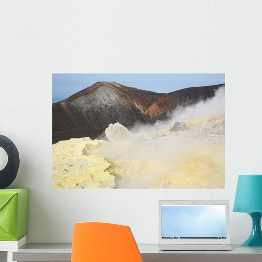 Fumarole Field Rim Volcano Wall Decal Design 2