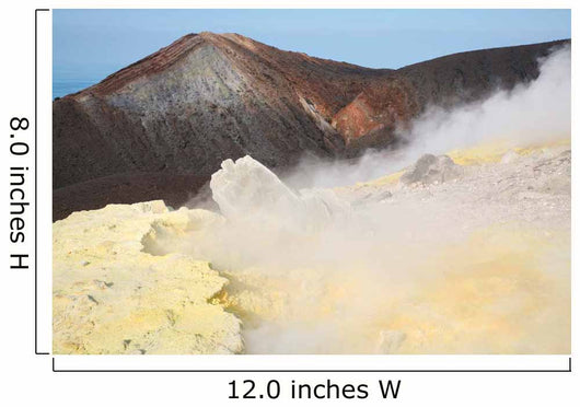 Fumarole Field Rim Volcano Wall Decal Design 2