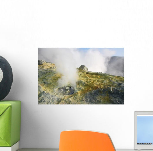 Fumarole Field Rim Volcano Wall Decal Design 1