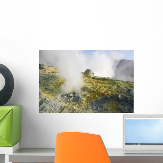 Fumarole Field Rim Volcano Wall Decal Design 1