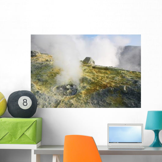 Fumarole Field Rim Volcano Wall Decal Design 1