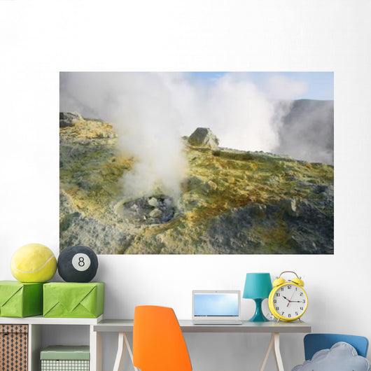Fumarole Field Rim Volcano Wall Decal Design 1