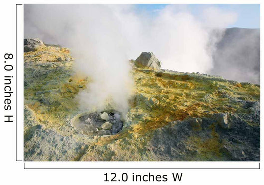Fumarole Field Rim Volcano Wall Decal Design 1