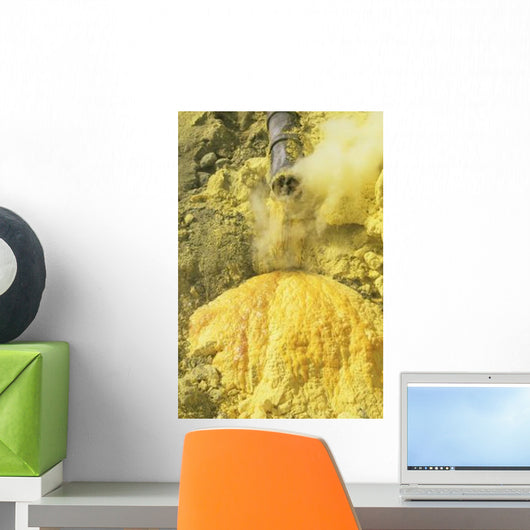 Liquid Sulphur Running out Wall Decal
