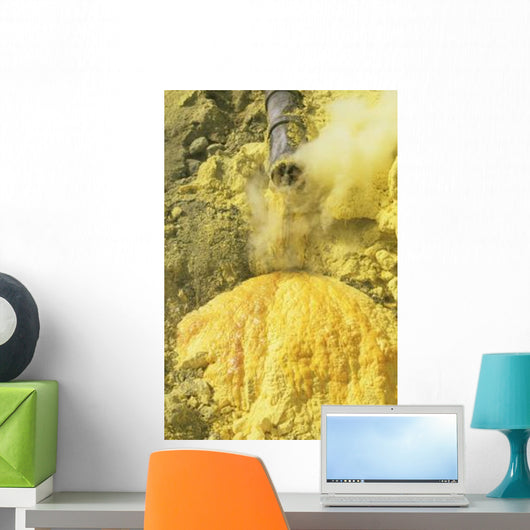 Liquid Sulphur Running out Wall Decal