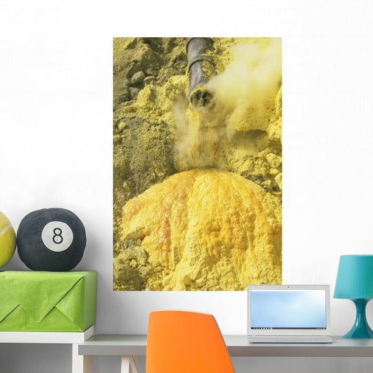 Liquid Sulphur Running out Wall Decal