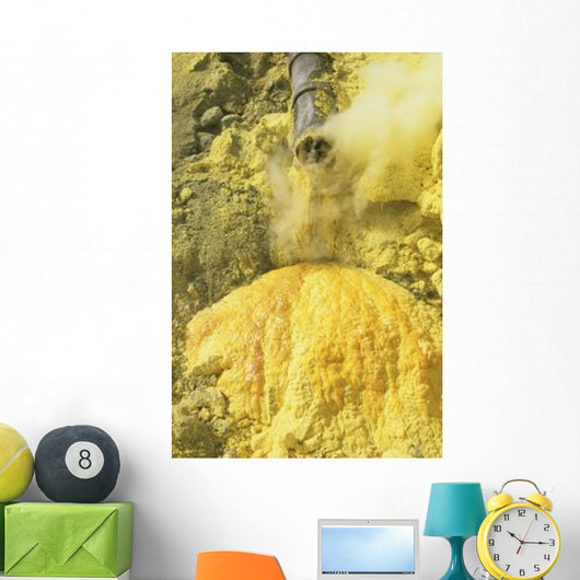 Liquid Sulphur Running out Wall Decal