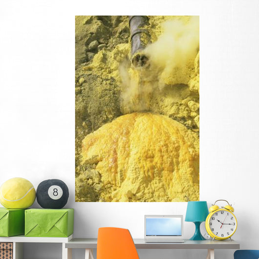 Liquid Sulphur Running out Wall Decal