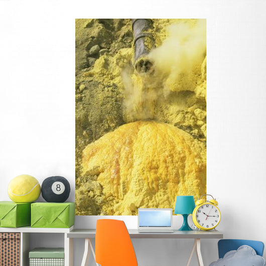 Liquid Sulphur Running out Wall Decal