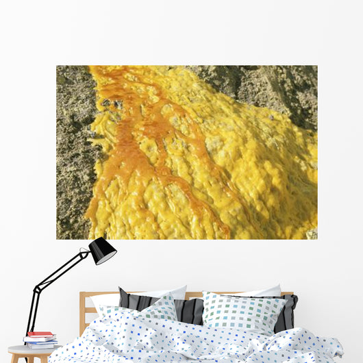 Liquid Sulphur Flow Kawah Wall Decal