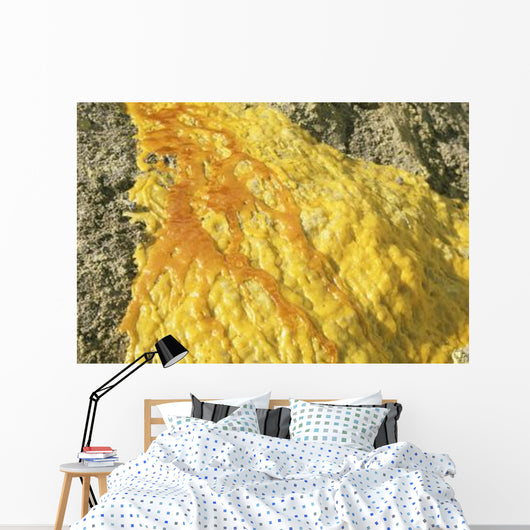 Liquid Sulphur Flow Kawah Wall Decal