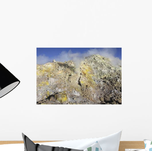 Fumaroles with Sulphur Deposits Wall Decal Design 1