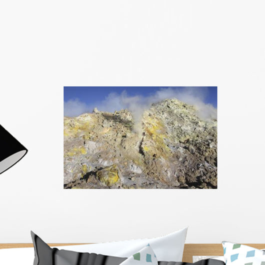 Fumaroles with Sulphur Deposits Wall Decal Design 1