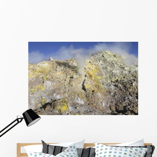 Fumaroles with Sulphur Deposits Wall Decal Design 1