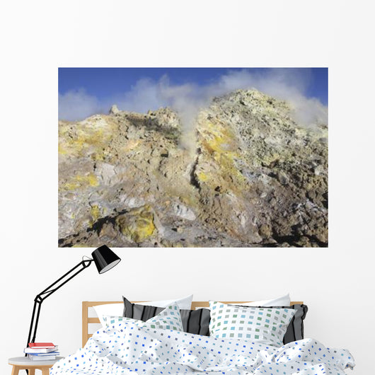 Fumaroles with Sulphur Deposits Wall Decal Design 1
