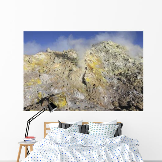 Fumaroles with Sulphur Deposits Wall Decal Design 1