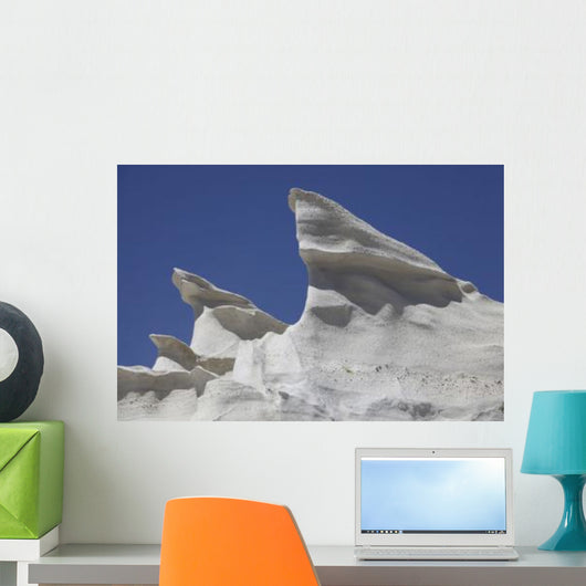 Sarakiniko White Tuff Formations Wall Decal