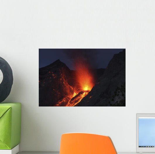 Strombolian Type Eruption Batu Wall Decal Design 15