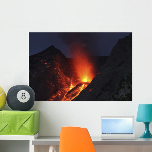 Strombolian Type Eruption Batu Wall Decal Design 15