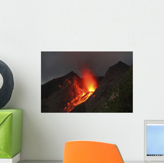 Strombolian Type Eruption Batu Wall Decal Design 14