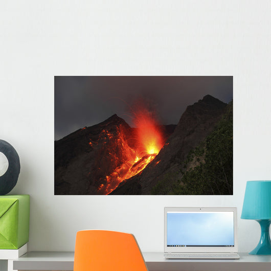 Strombolian Type Eruption Batu Wall Decal Design 14
