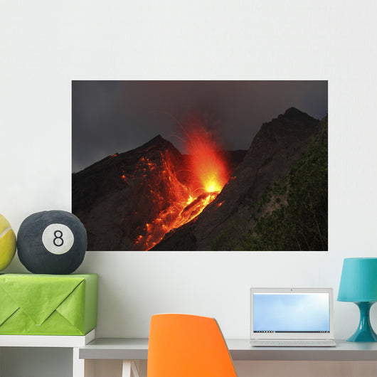 Strombolian Type Eruption Batu Wall Decal Design 14