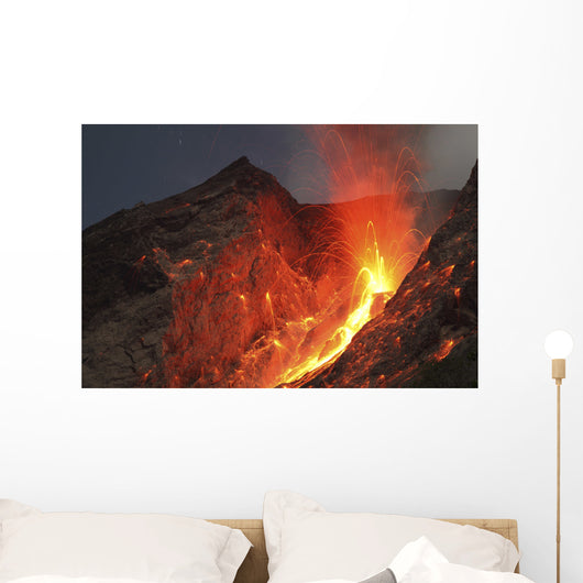 Strombolian Type Eruption Batu Wall Decal Design 13